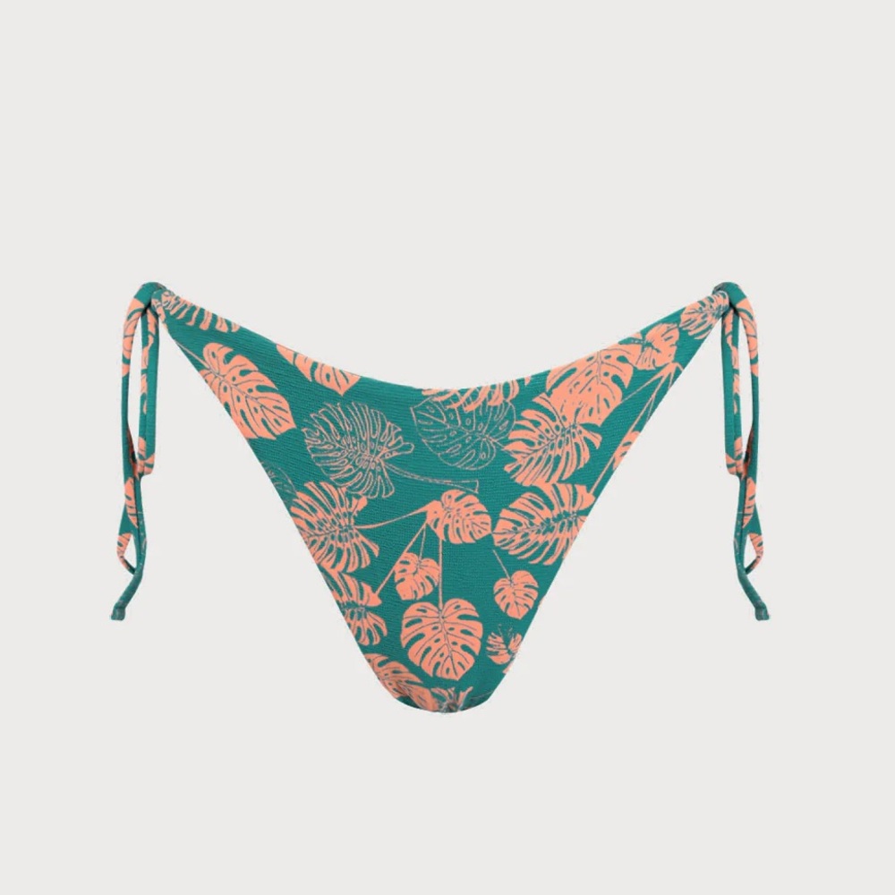 Berlook Green Floral Reversible Bikini Top & Tie Bottom - Picture 10 of 12